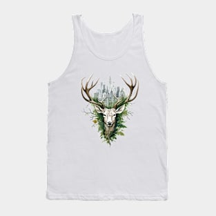 Stag Deer Animal Beauty Nature Wildlife Discovery Tank Top